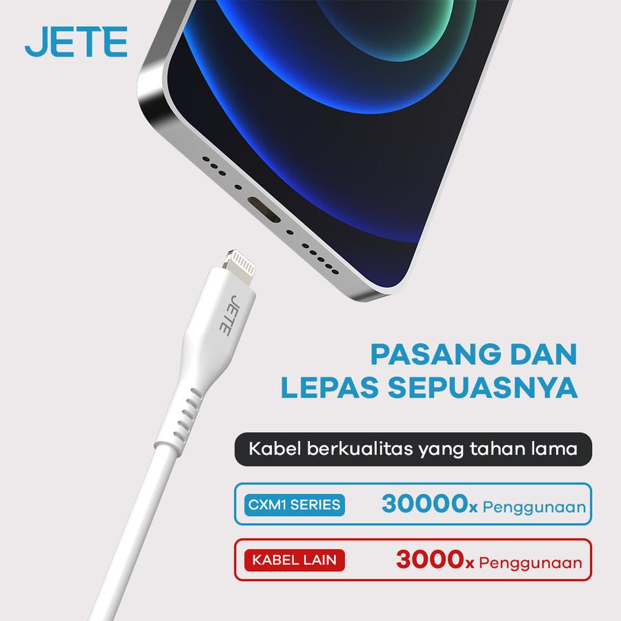 JETE CXM1 MFi Kabel Fast Charger 60W Type C to Lightning