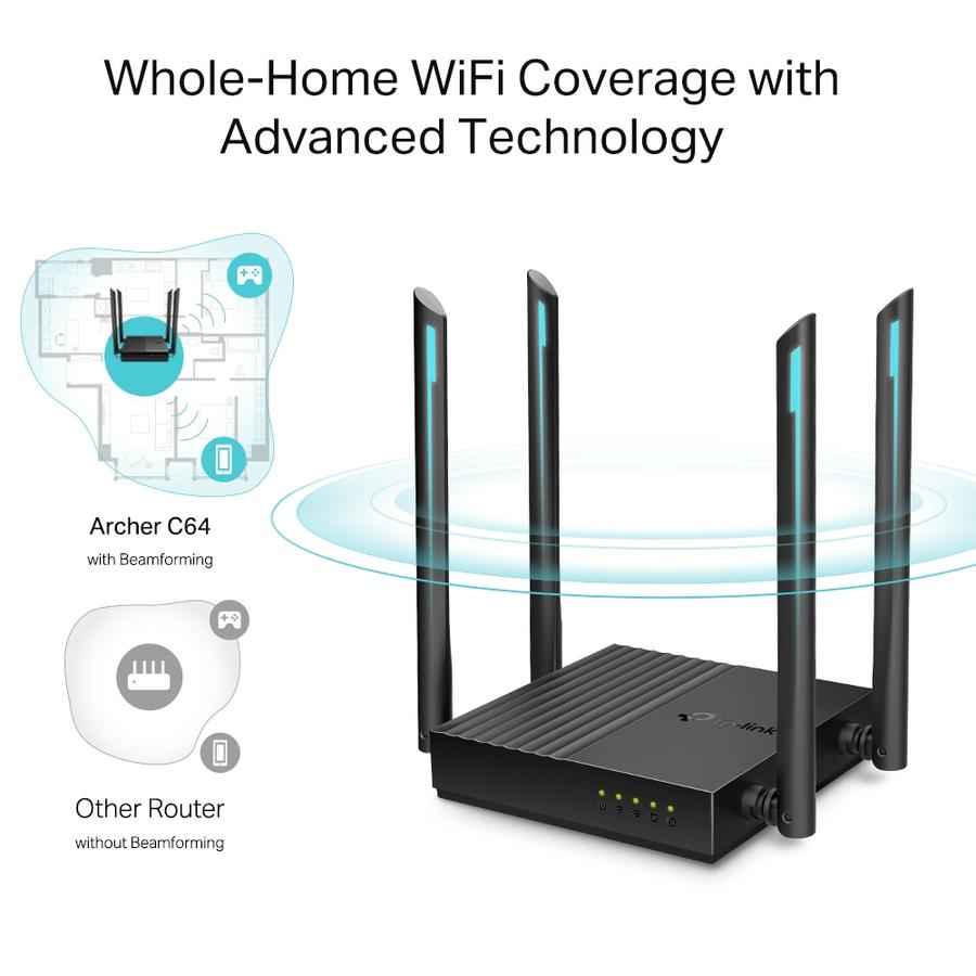 Tp-Link Archer C64 AC1200 Dual-Band Wi-Fi Router TpLink Archer C 64