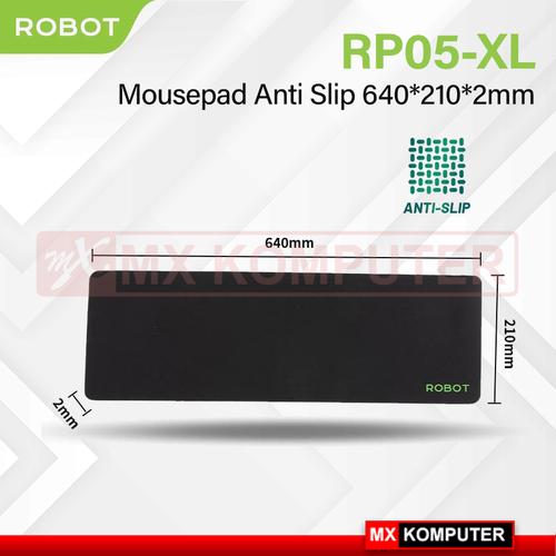 Robot RP05 XL Mouse Pad Large Size 64x21 cm Mousepad Polos Rubber Anti