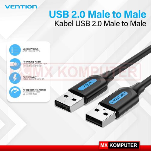 Kabel Vention USB 2.0 Male to Male for Laptop PC