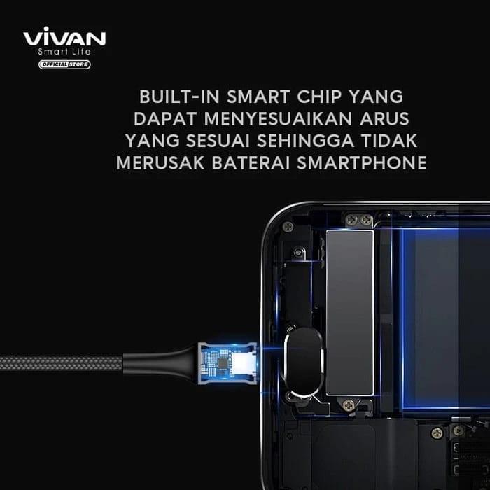 Vivan Kabel Data Type C Quick Charger VDC100 Kabel Data Charger Type C