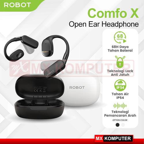 ROBOT Comfo X Open Ear Headphone TWS Audio AI+ENC Bluetooth 5.4s IP54s