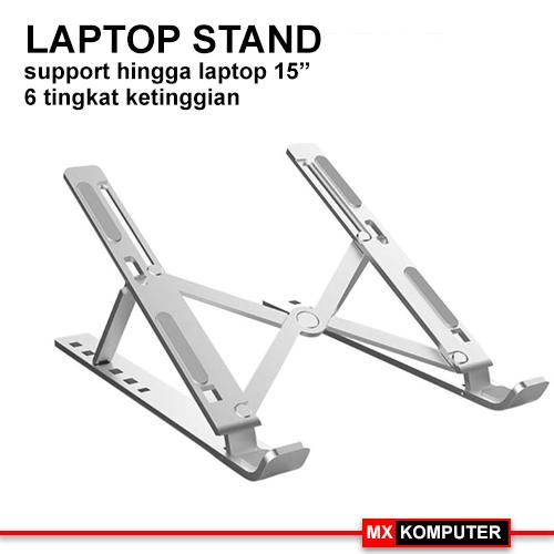 Stand Holder Laptop Portable Tatakan Meja Notebook Aluminium