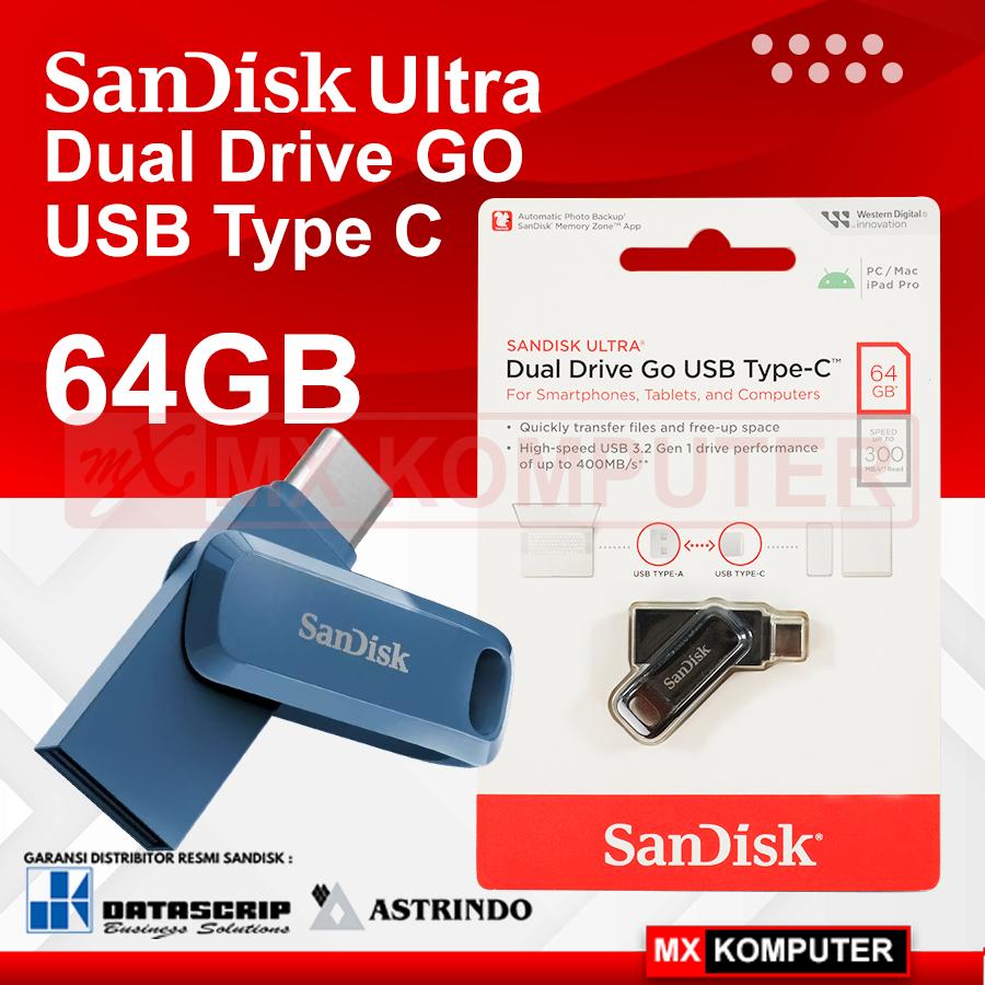 Sandisk OTG 64GB USB Type-C USB 3.1 Ultra Dual Drive Go Up To 150Mb/s