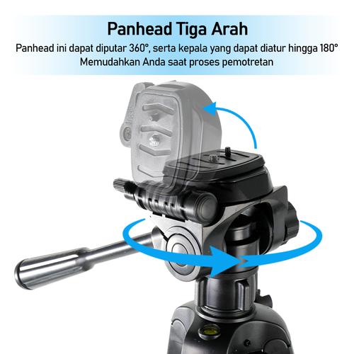 Weifeng Tripod Kamera Pan Head 360 Panoramic 1.57M - WT-3540