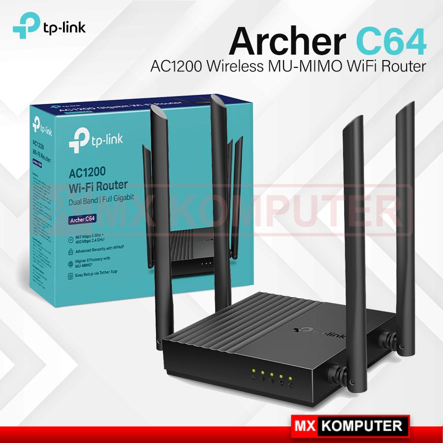 Tp-Link Archer C64 AC1200 Dual-Band Wi-Fi Router TpLink Archer C 64