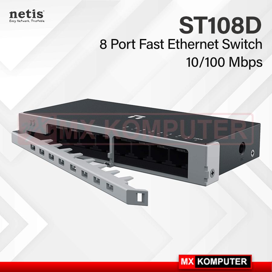 NETIS ST108D 8 Port Fast Ethernet Switch HUB 100 mbps