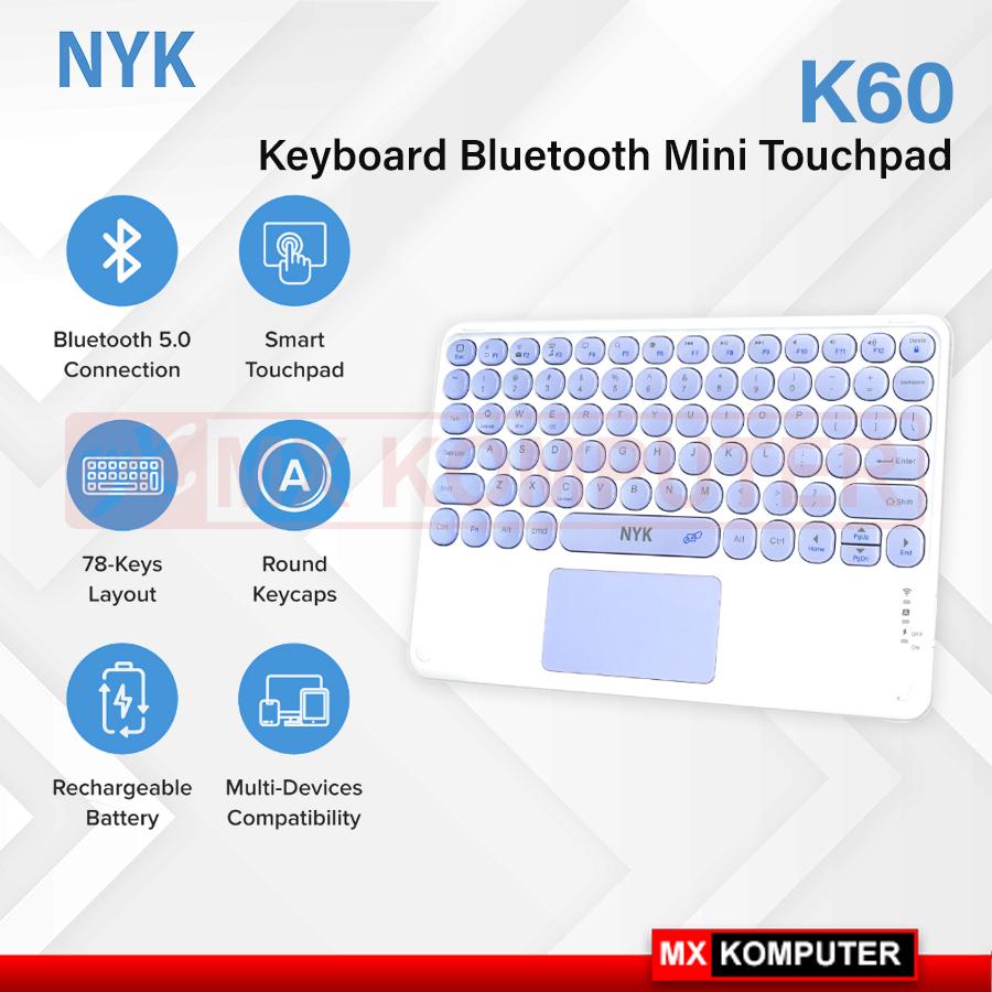 Keyboard Bluetooth NYK K60 Mini with Touchpad