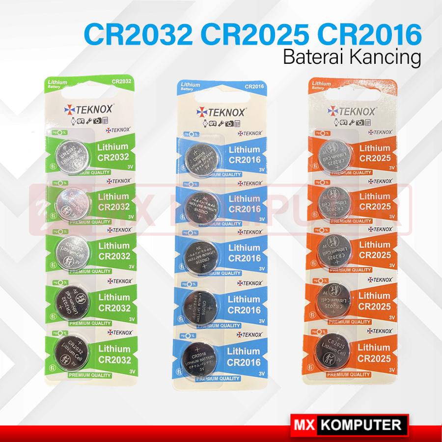 Baterai Kancing TEKNOX CR 2016 / CR 2025 / CR 2032 3V 1 Pcs