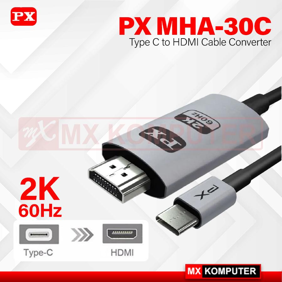 Kabel MHL USB Type C to HDMI TV Proyektor Converter 2M PX MHA-30C