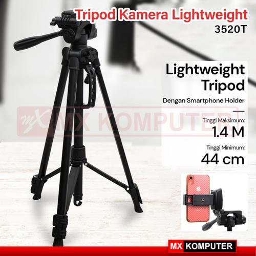Tripod Kamera Lightweight with Smartphone Holder 1.4M - F-3520T