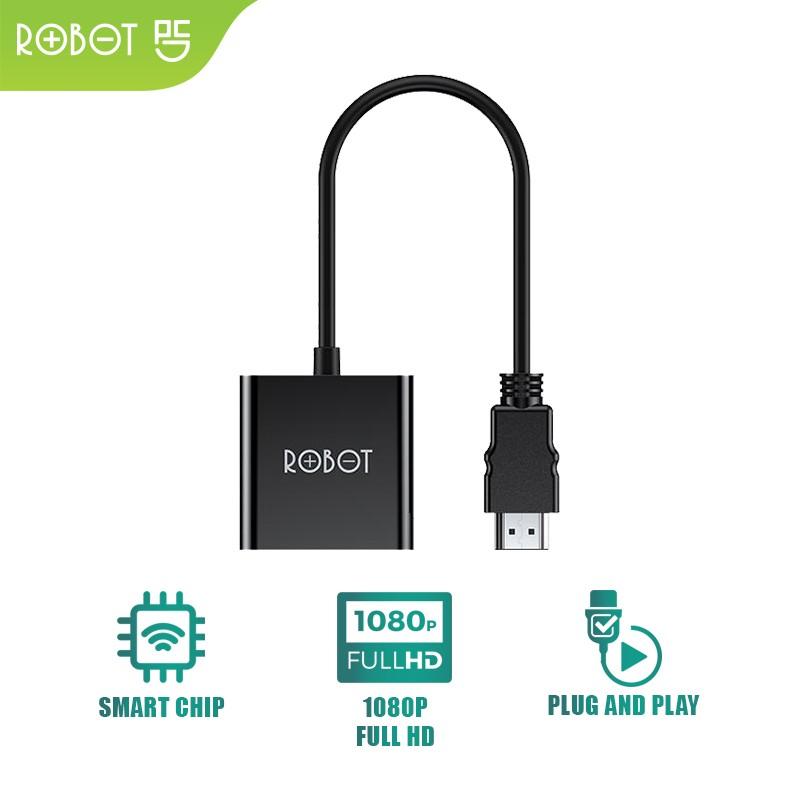 ROBOT RHV10 HDMI TO VGA Adapter Laptop/PC 1080P (Without Audio&Power)