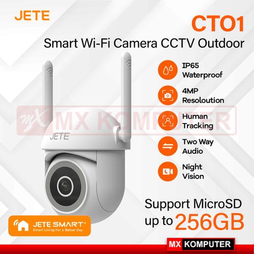 JETE CTO1 CCTV Outdoor FHD 4MP IP65 Pan & Tilt IP Camera Night Vision