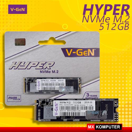 SSD V-GeN Hyper 512GB M.2 NVMe PCIe Gen 3.0 - SSD VGEN 512 GB M2 NVME