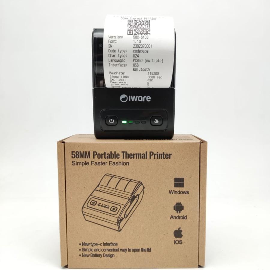 Printer Thermal Mobile Iware C-5813 58mm RPP02N Bluetooth C5813