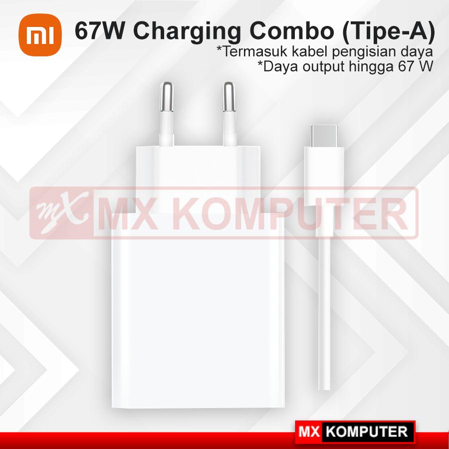Charger Xiaomi 67W Charging Combo (Type-A) Adaptor Mi + Kabel Type C
