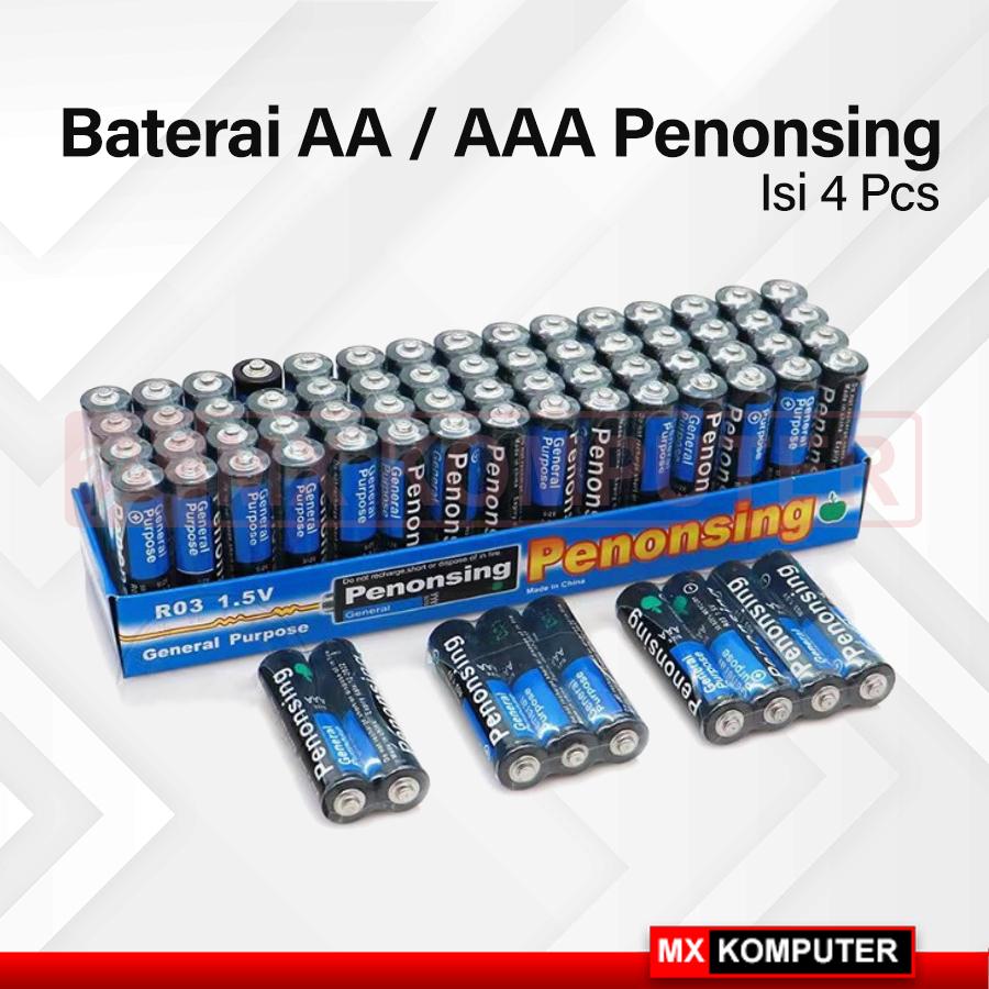 Baterai AA / AAA A2 / A3 Teknox Penonsing Isi 4 Pcs Baterai 