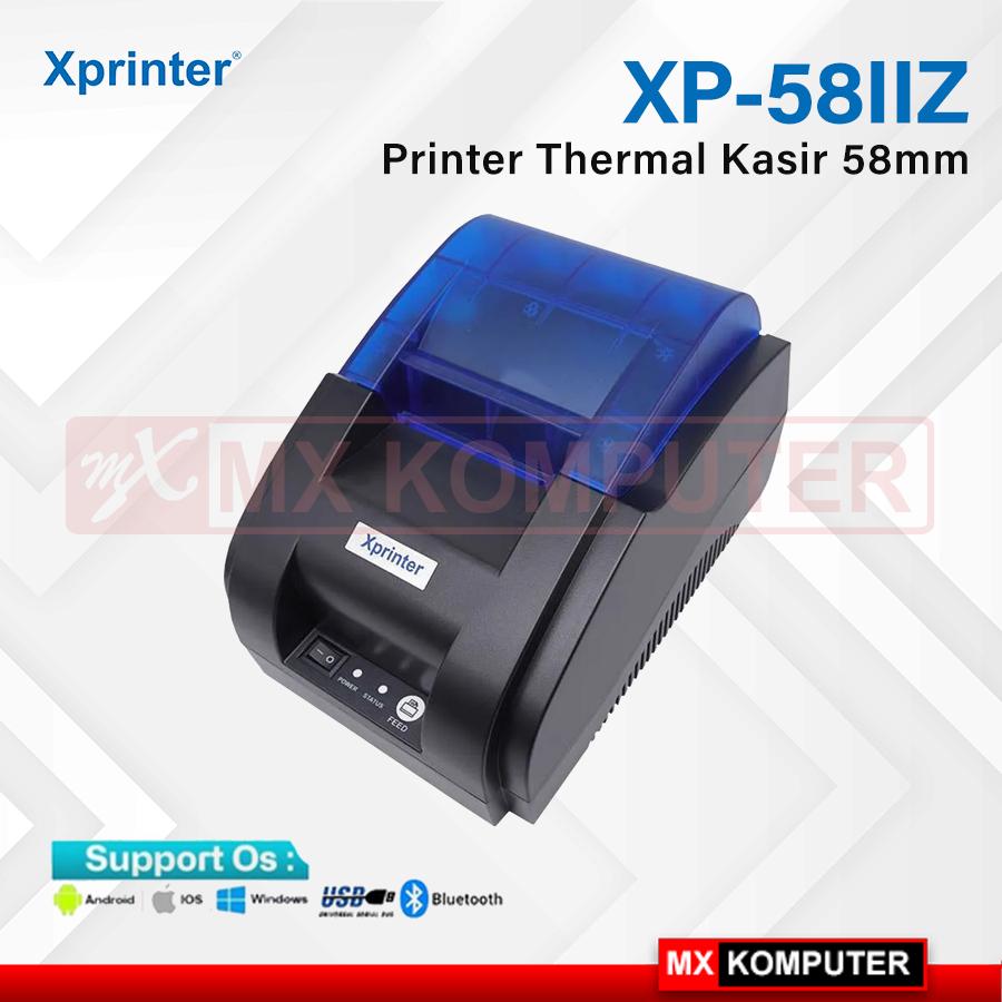 Printer Thermal Kasir 58mm Xprinter XP-58IIZ XP58 Usb + Bluetooth 58IIZ
