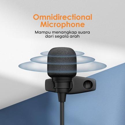 Mic Clip On JETE M1 Microphone External Youtuber for HP/Laptop 3.5mm