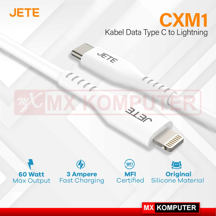 JETE CXM1 MFi Kabel Fast Charger 60W Type C to Lightning