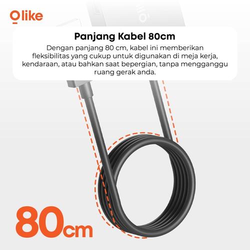 OLIKE USB HUB DHU03 4 Port USB 2.0 High Speed Power Adapter