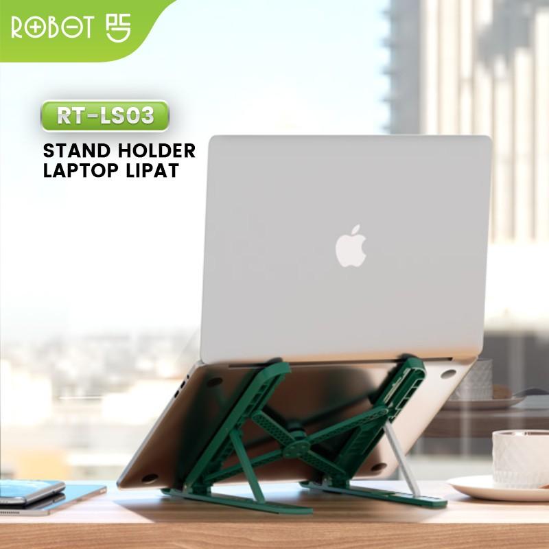 ROBOT Stand Holder Laptop Portable Lipat Anti Slip RT-LS03 Original - Putih