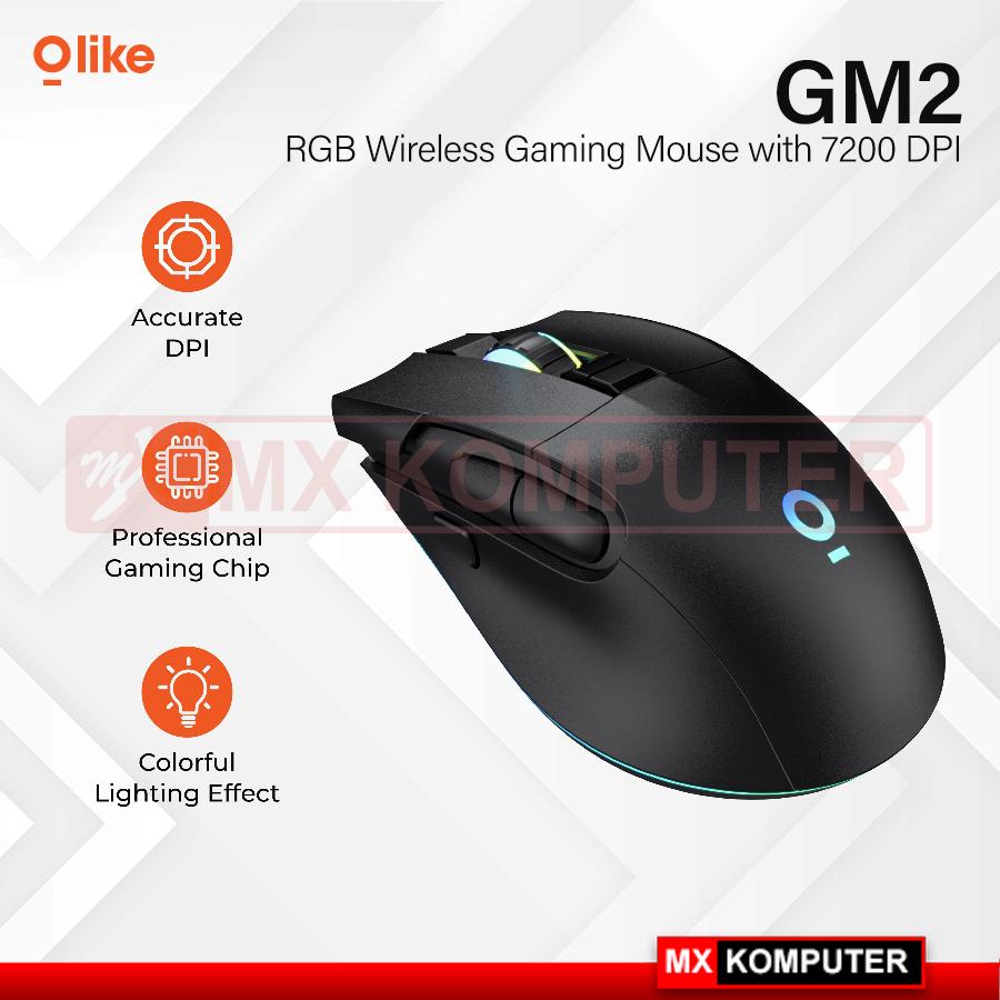 OLIKE GAMING MOUSE WITH RGB LIGHTING EFFECT DPI 7200 WIRELESS GM2