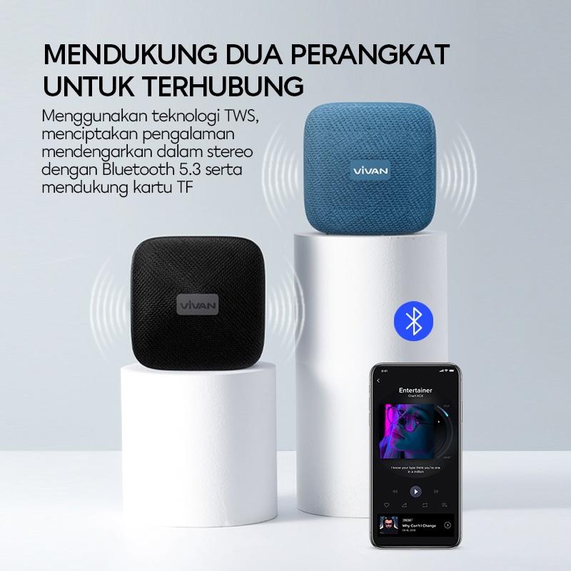 VIVAN Mini Speaker VS3 | IPX5 | Bluetooth 5.3 | TWS Connect