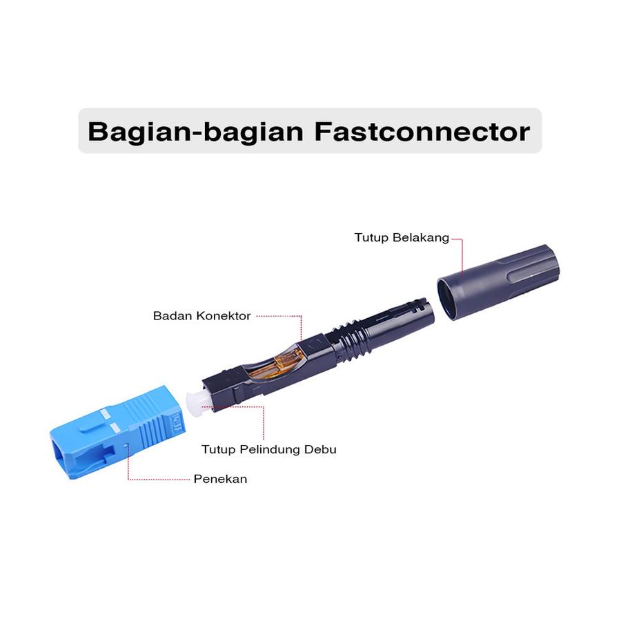 Fastconnector UPC Quick Cold Connector Fiber Optic Fast Connector Model Biasa Ecer 1pcs
