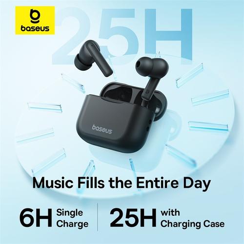 BASEUS TWS Bowie E17 True Wireless Bluetooth Earphone TWS ENC - Hitam