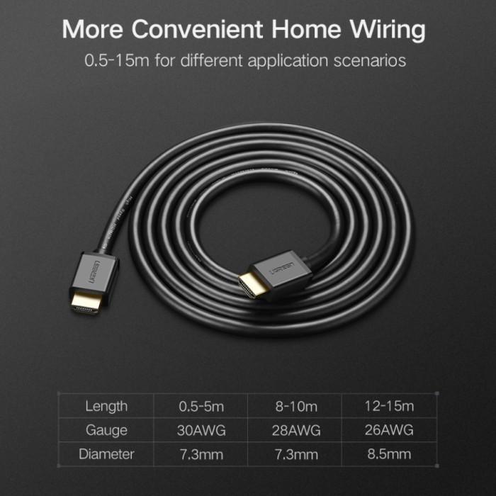 Kabel HDMI UGREEN (10109) 2.0 4K HDR HD104 Male to Male 5 Meter