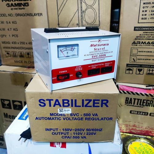 MATSUNAGA SVC-500N Automatic Voltage Stabilizer Listrik 500VA