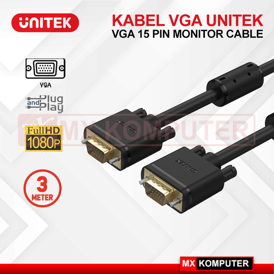 Kabel VGA Unitek 3M Gold Plated 3 meter