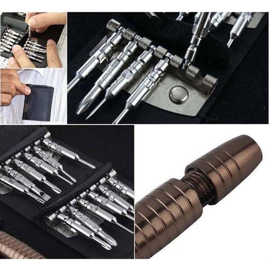 Obeng set hp reparasi handphone laptop gadget Trox screw 25in1