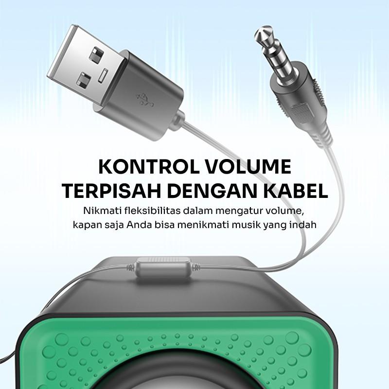 Robot RS260 Speaker Multimedia Komputer Kabel USB 3.5mm 4W -