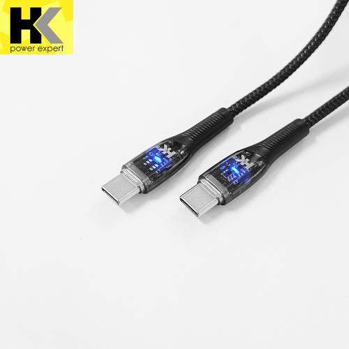 HK D30 Transparan Kabel Data Fast Charging Type C To Type C PD 60W