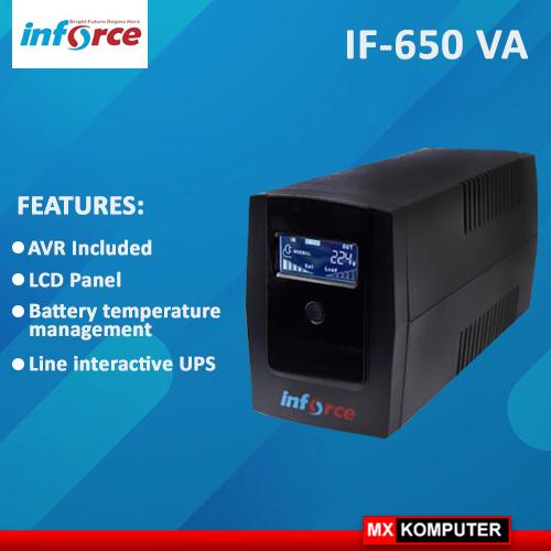 UPS Inforce 650VA Dilengkapi AVR & LCD Display IF 650 VA