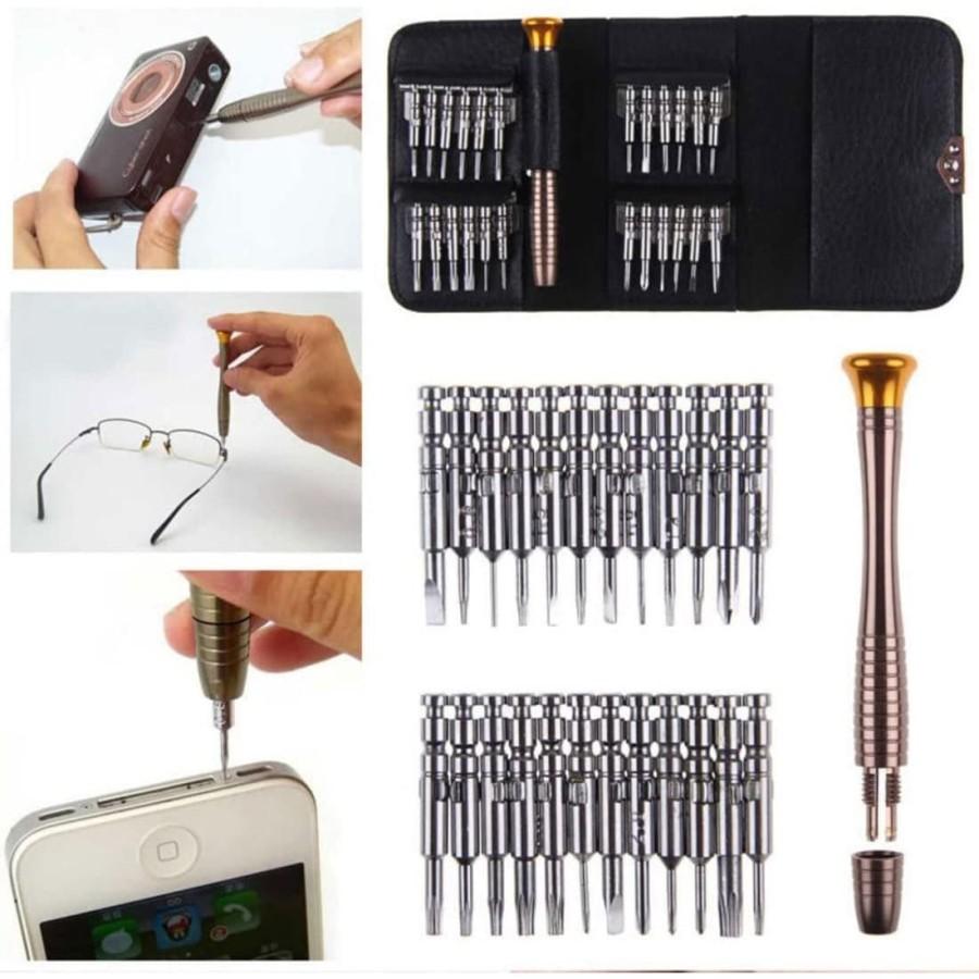 Obeng set hp reparasi handphone laptop gadget Trox screw 25in1