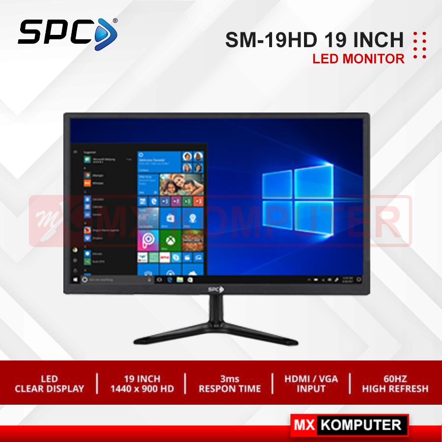 LED Monitor SPC 19" / 19 Inch Full HD Input HDMI VGA SM-19HD SM-19 HD - SM-19HD