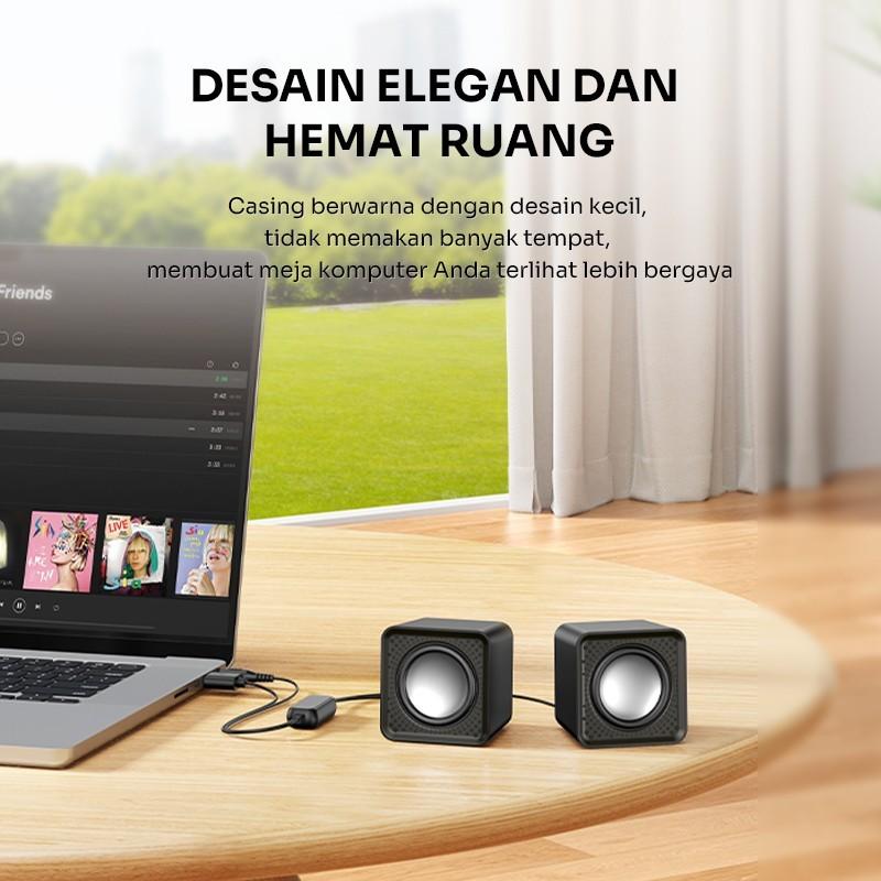 Robot RS260 Speaker Multimedia Komputer Kabel USB 3.5mm 4W -