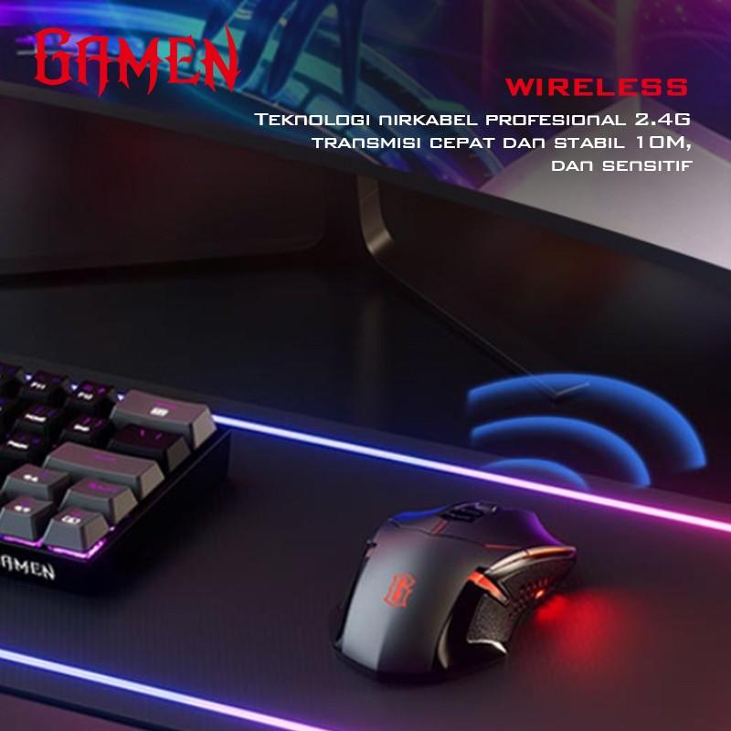 GAMEN Mouse Gaming Wireless GM300W 2400 DPI Black