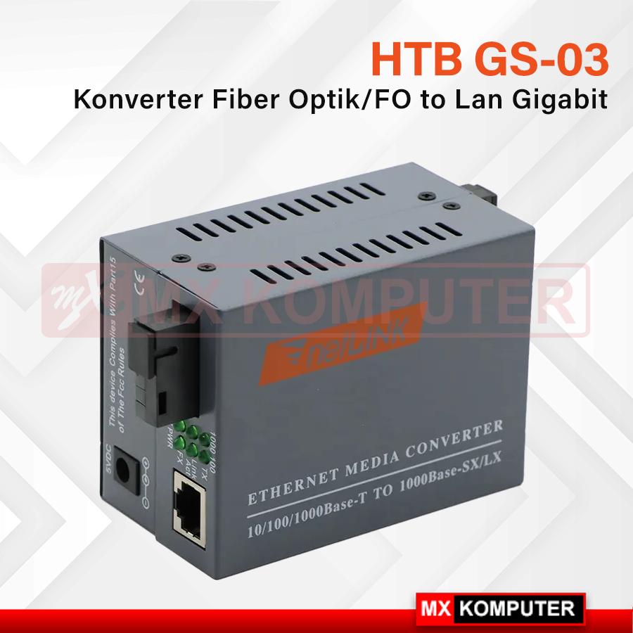 Media Converter Netlink - HTB GS-03 AB SC UPC SM Simplex Gigabit