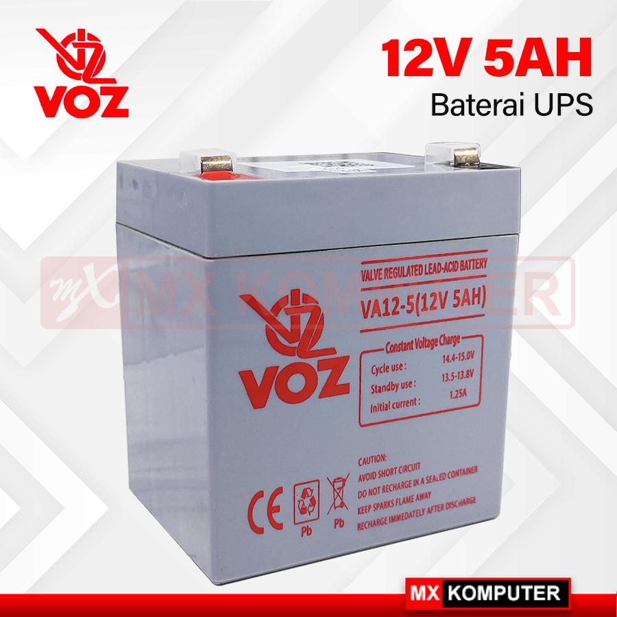 Aki Baterai UPS Kering Merk VOZ Type VRLA TF12-5 12v5ah