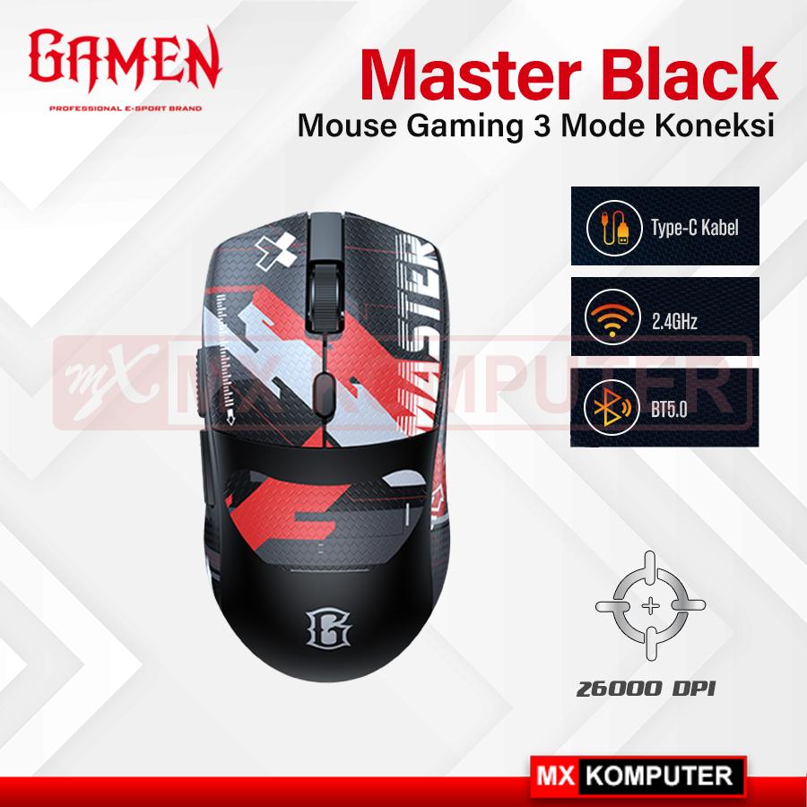 Mouse Gaming GAMEN 3 Mode Wireless Rechargeable Pixart 3395 Master 49g