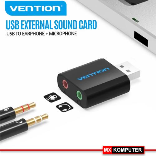 Vention Sound Card Converter USB To 3.5mm Splitter Audio Microphone