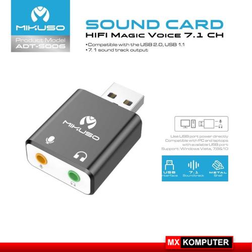 USB Sound Adapter 7.1 Chanel Mikuso ADT-S006