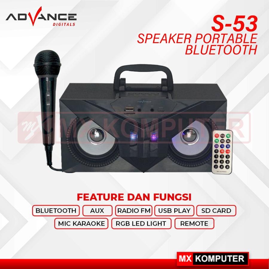 Advance Speaker Portable Bluetooth S-53 / Speaker Karaoke Portable S53