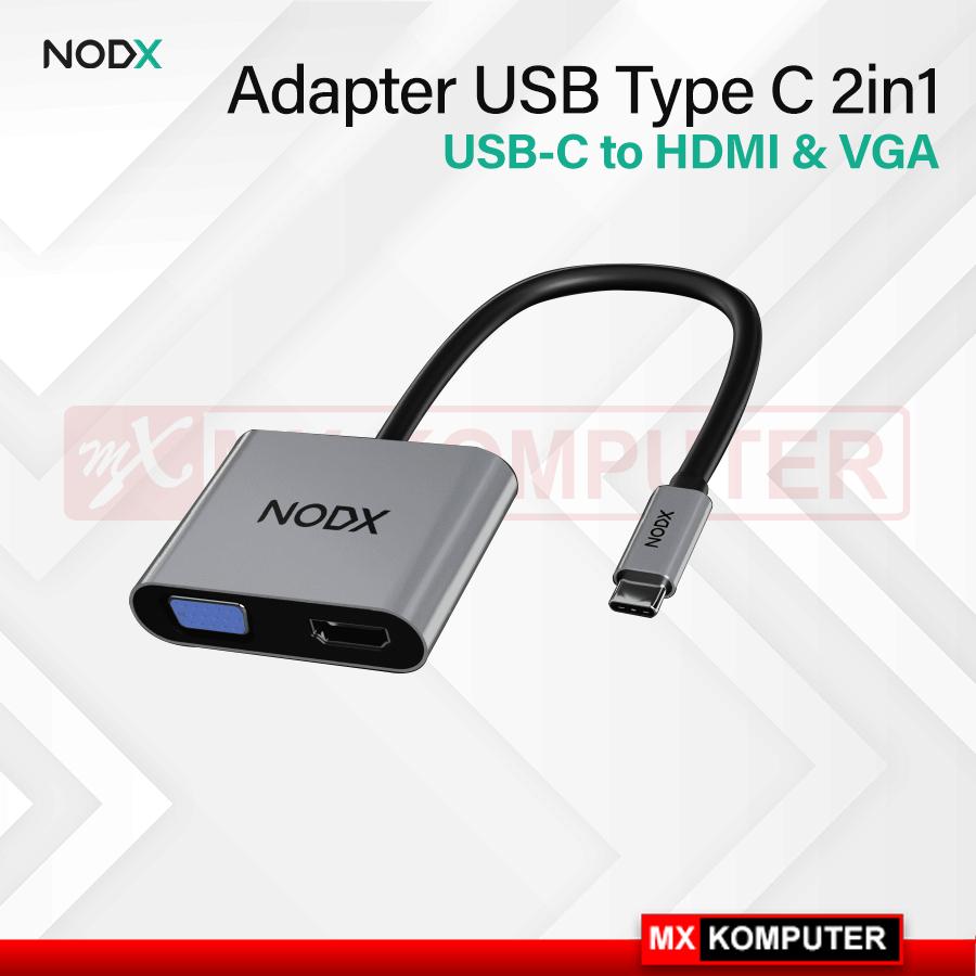 NODX Adapter/Converter USB-C to HDMI & VGA 2in1