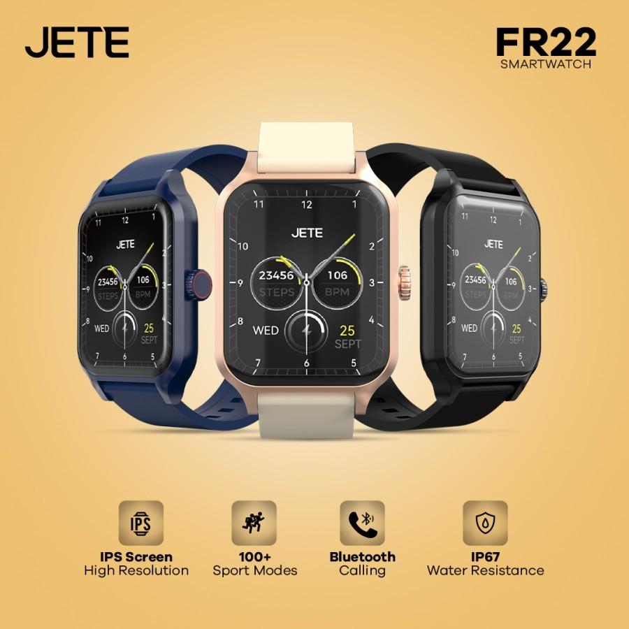 Smartwatch JETE FR22 Sport Mode 100 Custom Watch Face Screen IPS With IP67 - Black