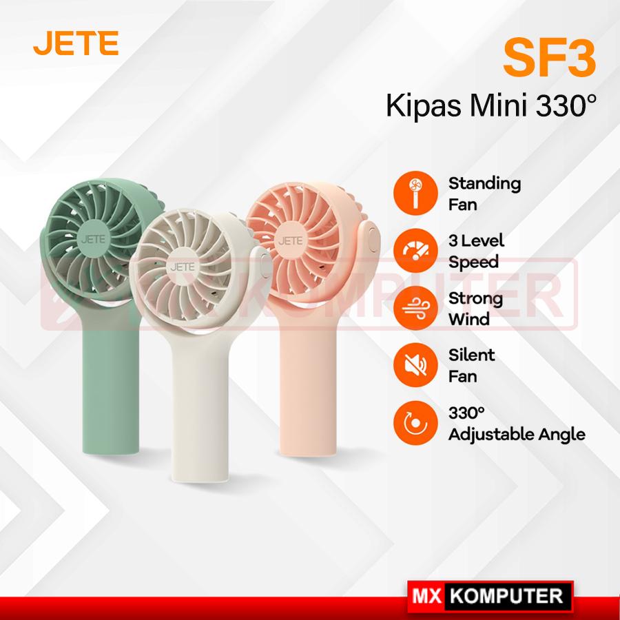 Kipas Angin Portable Mini JETE SF3 330 Degree Adjustable Angle